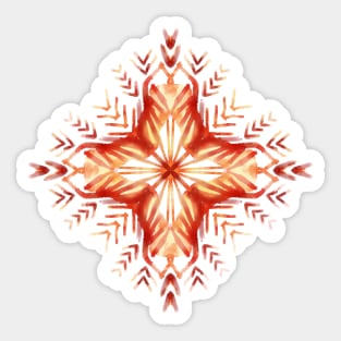 Phulkari Art - Red Color Traditional Motif GC-128-02 Sticker